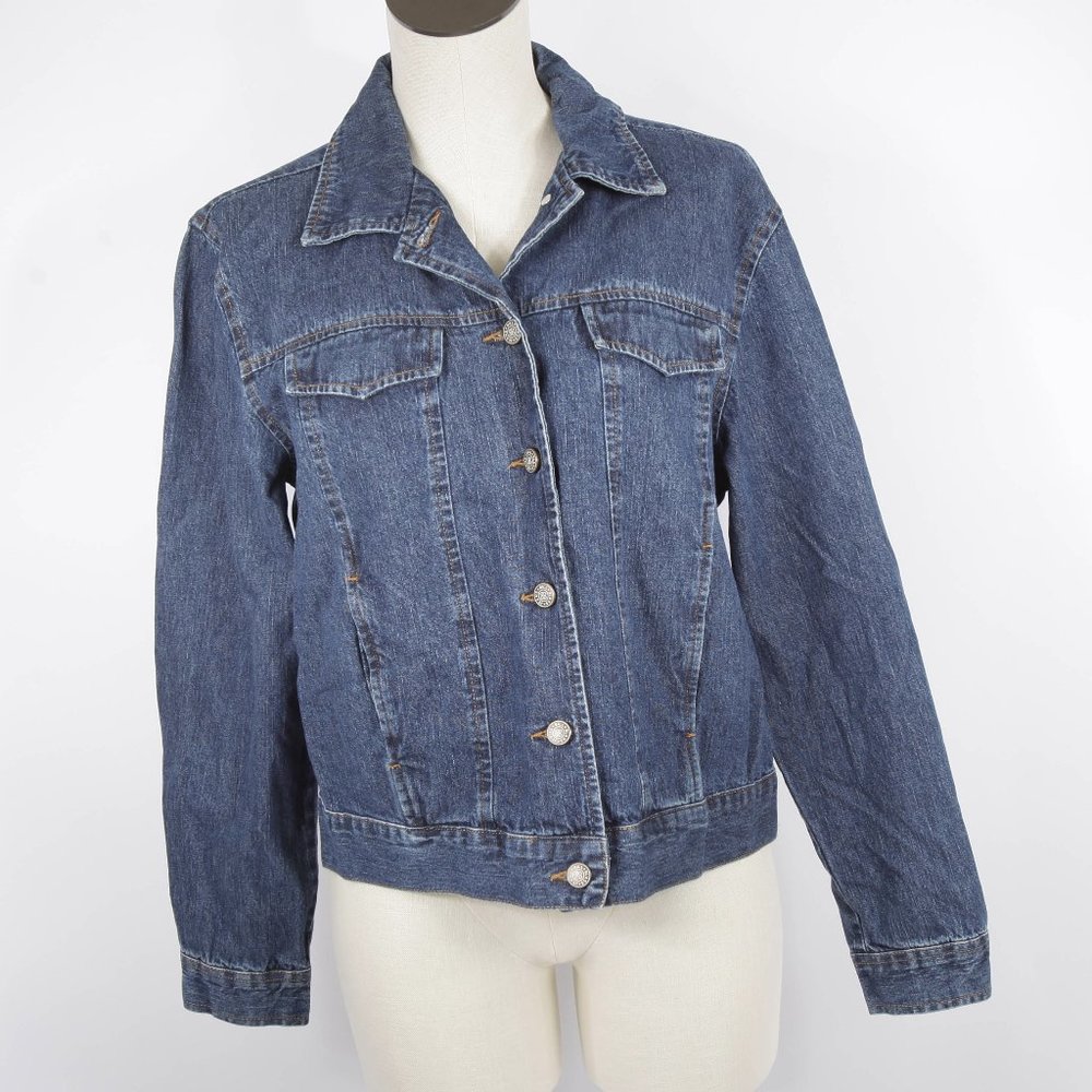Vintage Bill Blass Jean Jacket 80s medium